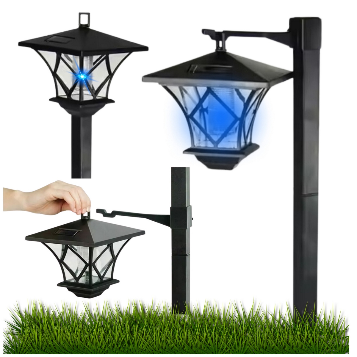 Solárna závesná lampa LAMPA LED LAMPA čierna 150 cm 1 ks.